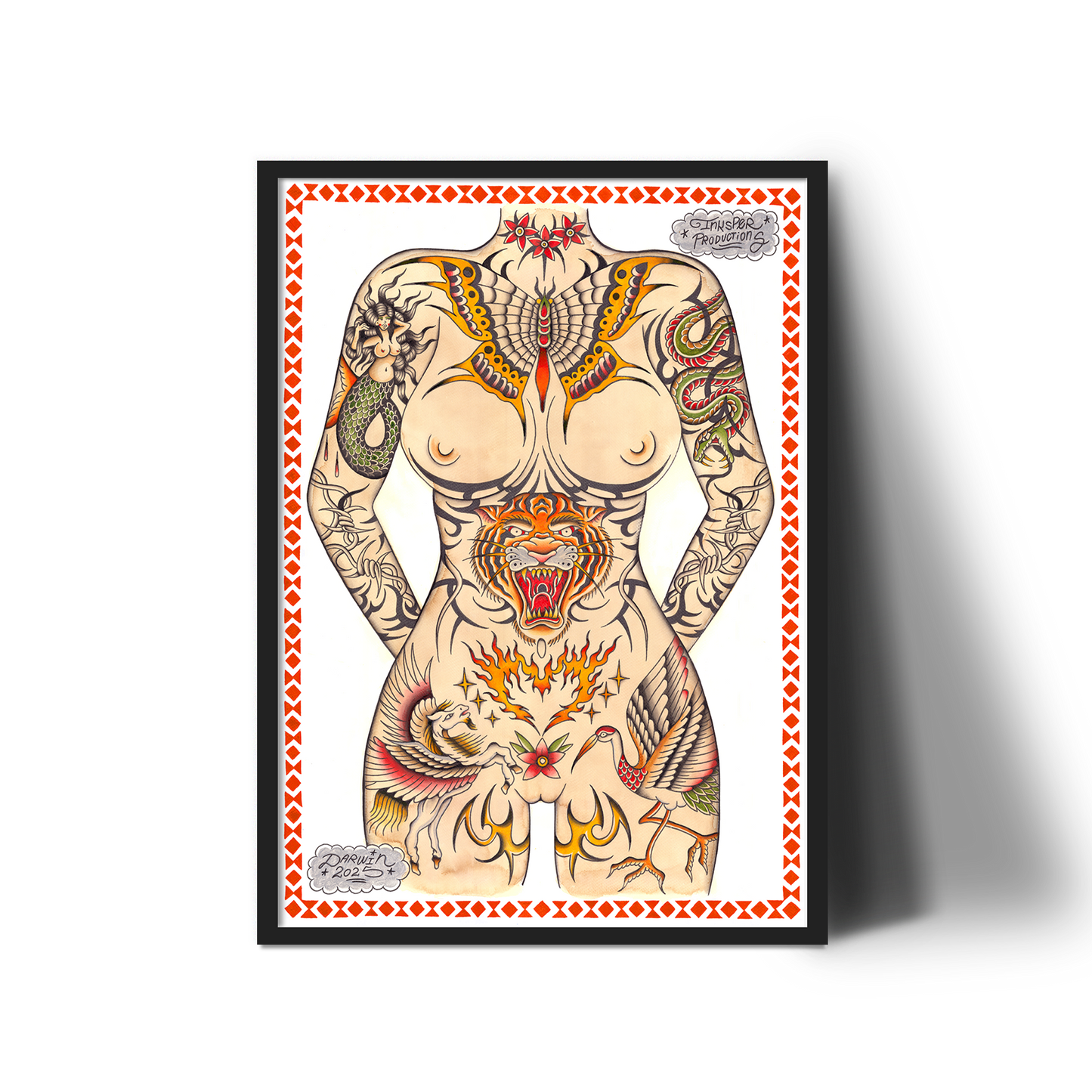 TATTOO FLASH PRINT - WOMAN