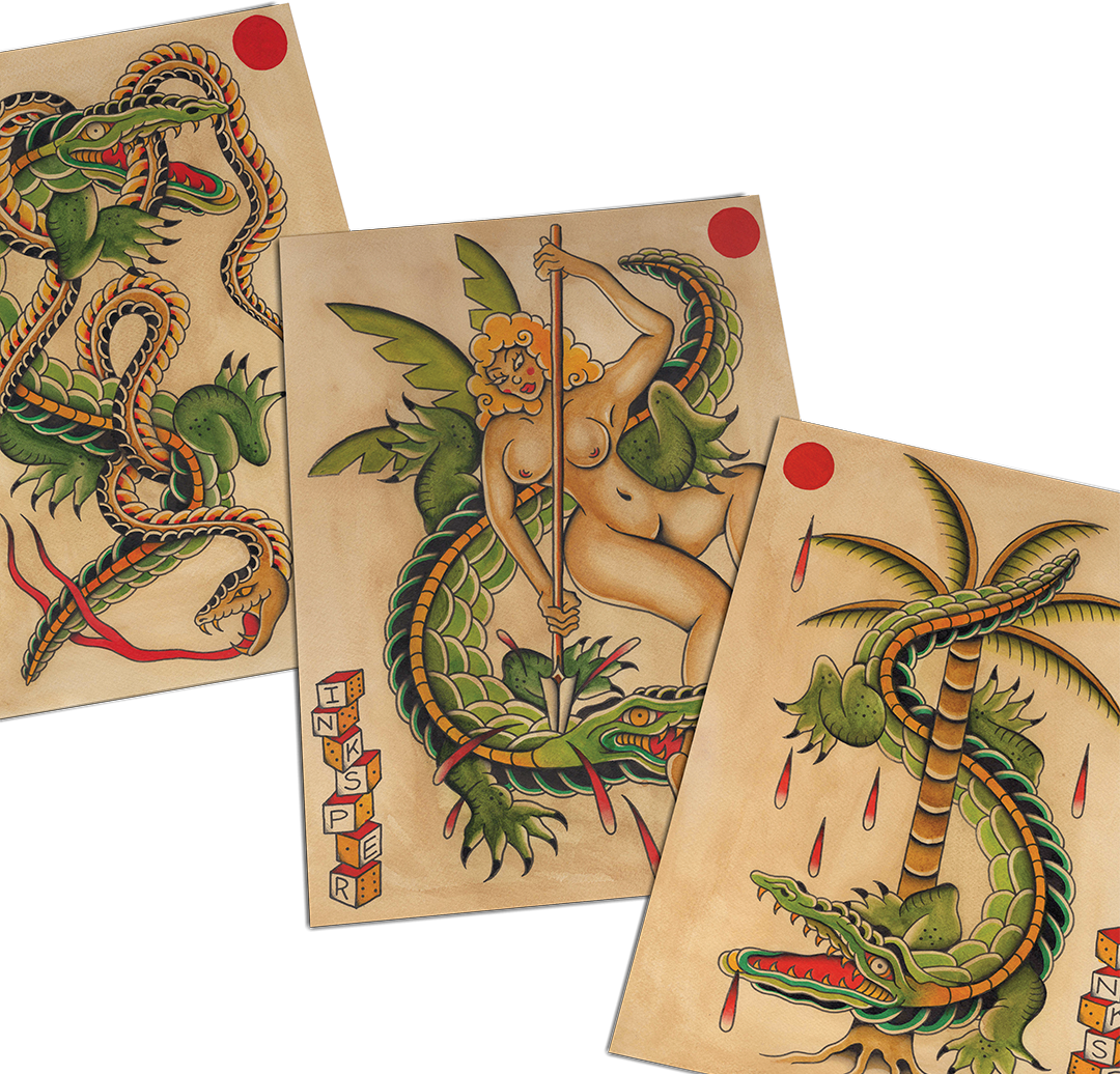 SWAMP SORCERY - TATTOO FLASH PRINT SET