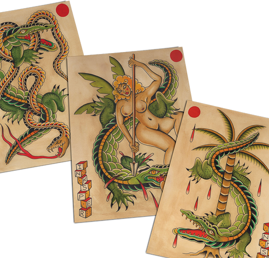 SWAMP SORCERY - TATTOO FLASH PRINT SET
